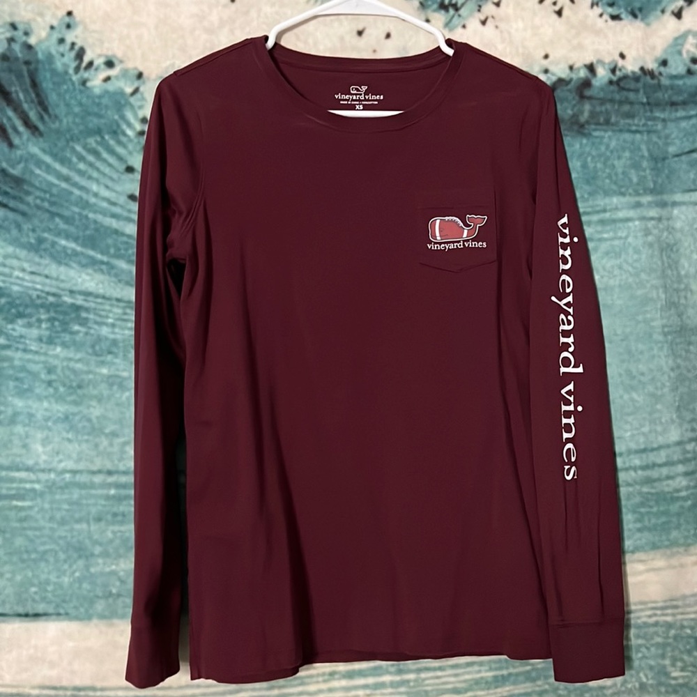 vineyard vines football long sleeve